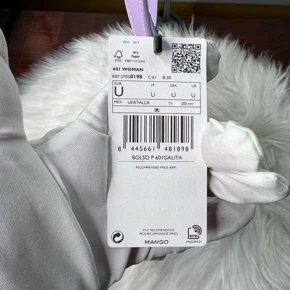 Mango Purple Niger Shoulder Bag NWT Europe - Picture 12 of 15